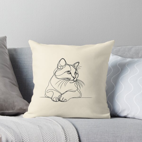 Item preview, Cat Poses Cat Lover Minimalist Monoline Art designed and sold by Collagedream.