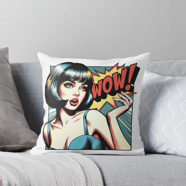 Item preview, WOW! Retro Comic Book Girl Caught in a Moment of Astonishment designed and sold by SplashTastic.