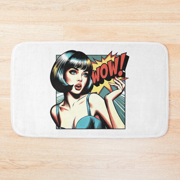 Item preview, WOW! Retro Comic Book Girl Caught in a Moment of Astonishment designed and sold by SplashTastic.