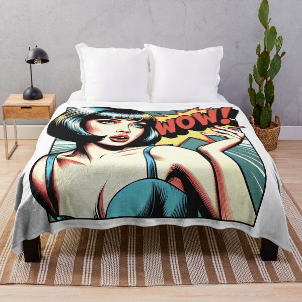 Item preview, WOW! Retro Comic Book Girl Caught in a Moment of Astonishment designed and sold by SplashTastic.