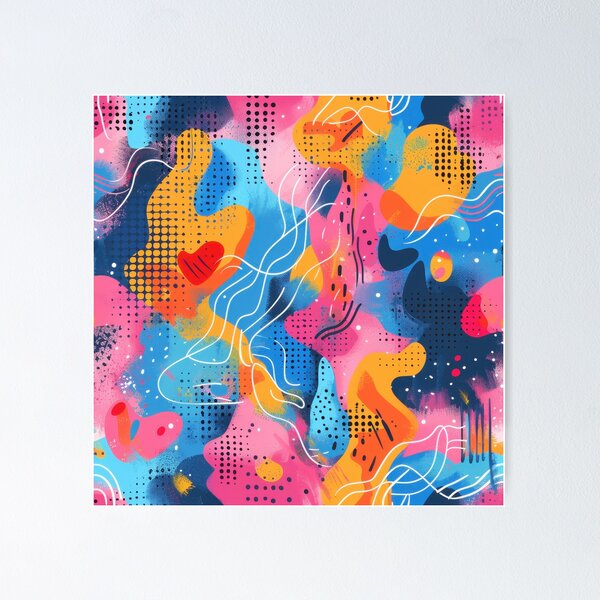 Item preview, Retro 90s Abstract Pattern designed and sold by RGShirtWorks.