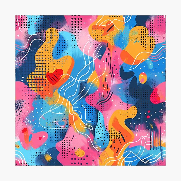 Item preview, Retro 90s Abstract Pattern designed and sold by ML-Media.