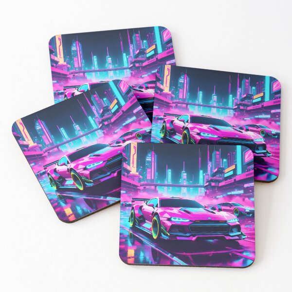 Item preview, Turbo Cruise Under Neon Lights designed and sold by Ink Art Design.