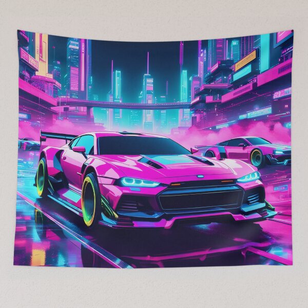 Item preview, Turbo Cruise Under Neon Lights designed and sold by Ink Art Design.