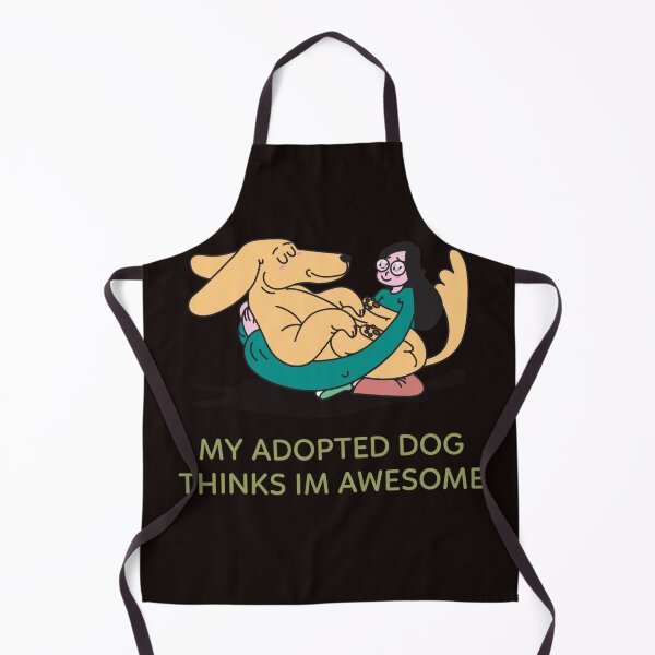 Aperçu de l'œuvre MON CHIEN ADOPTÉ PENSE QUE JE SUIS IMPRESSIONNANT T-SHIRT VERT créée et vendue par Funky-Munkey.