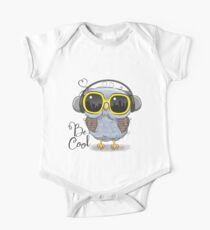 Cute Owl with sun glasses One Piece - Short Sleeve
