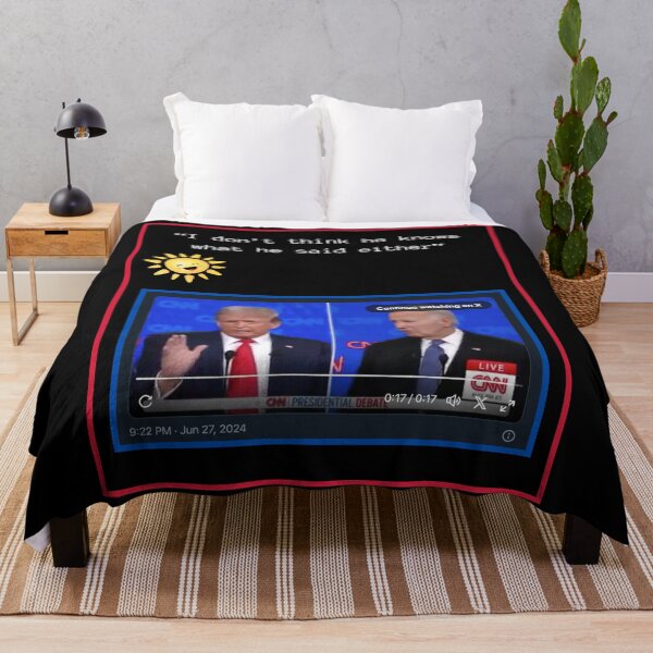 Item preview, DONALD TRUMP JOE BIDEN DEBATE QUOTE- I DON'T THINK HE KNOWS WHAT HE SAID EITHER. designed and sold by PatriotCat.