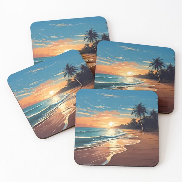 Item preview, Tropical Sunset Beach designed and sold by Design-Illusi0n.