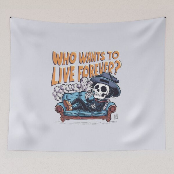 Item preview, WHO WANTS TO LIVE FOREVER LOGO designed and sold by abderrahmane-C.