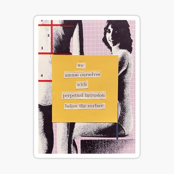 "Amuse" Collage Poem Sticker