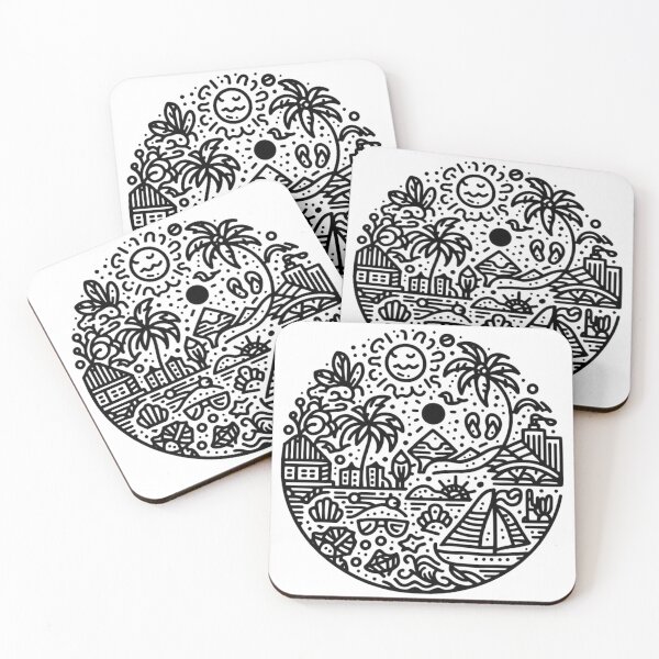 Item preview, Customizable Vacation Doodle Art for Unique Redbubble Merchandise designed and sold by MiszungART.
