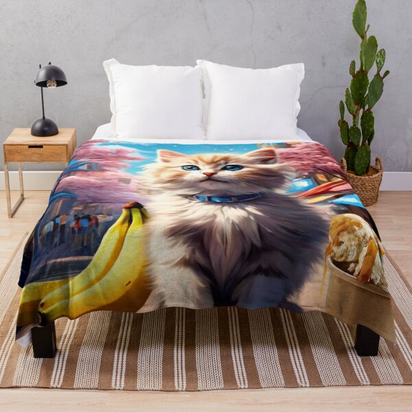 Item preview, Cat and ice cream, humor and summer. designed and sold by Zofia Sosnecka.