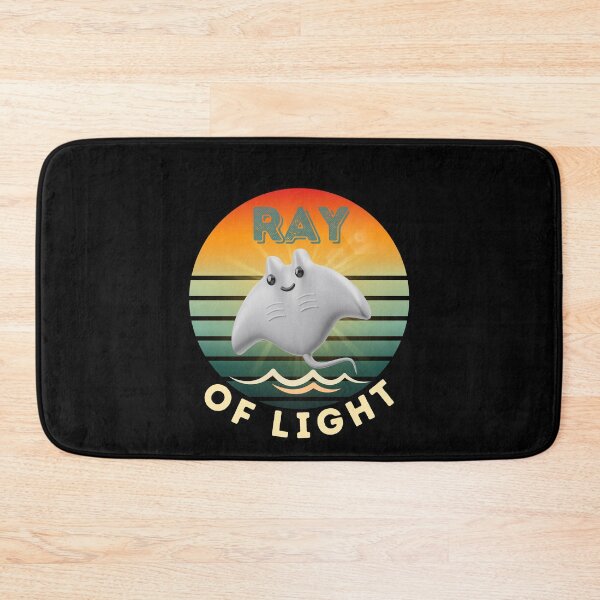 Item preview, Ray of Light – Cute Ocean Manta Ray Retro Sunset Tee designed and sold by bobparduephoto.