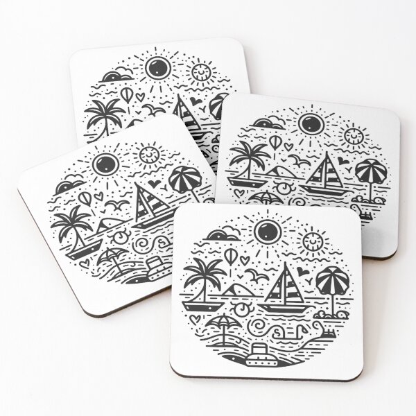 Item preview, Customizable Vacation Doodle Art for Unique Redbubble Merchandise designed and sold by MiszungART.