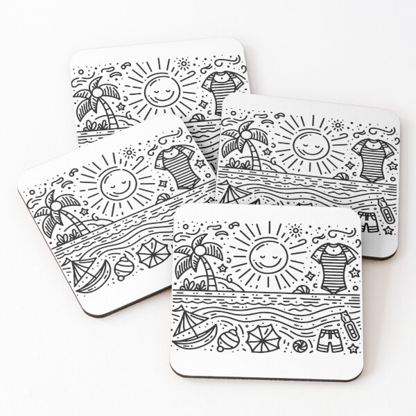 Item preview, Customizable Vacation Doodle Art for Unique Redbubble Merchandise designed and sold by MiszungART.