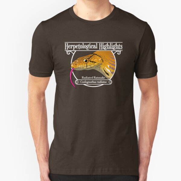 Radiated ratsnake - Coelognathus radiatus | White Slim Fit T-Shirt