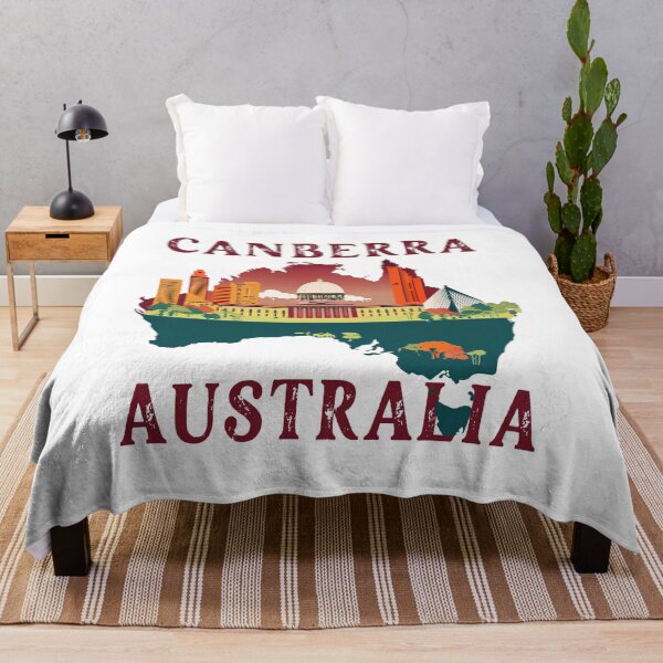 Item preview, Vintage Minimal City View of Canberra, Australia – Retro Tourism designed and sold by pod24.