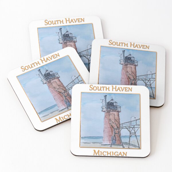 Item preview, The cute lighthouse at South Haven Michigan designed and sold by welshdesigns.