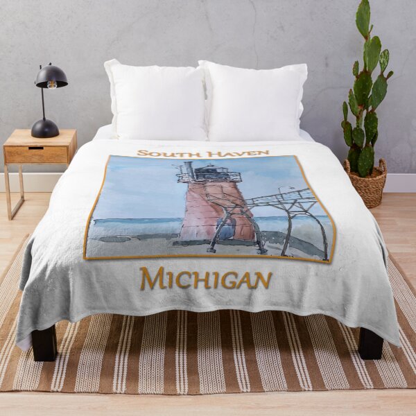 Item preview, The cute lighthouse at South Haven Michigan designed and sold by welshdesigns.