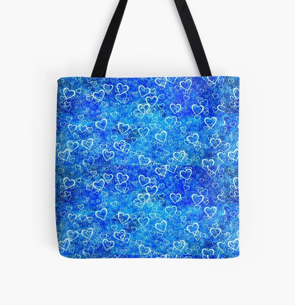 Item preview, Abstract White Love Hearts On Blue designed and sold by ThatsMyStyle.
