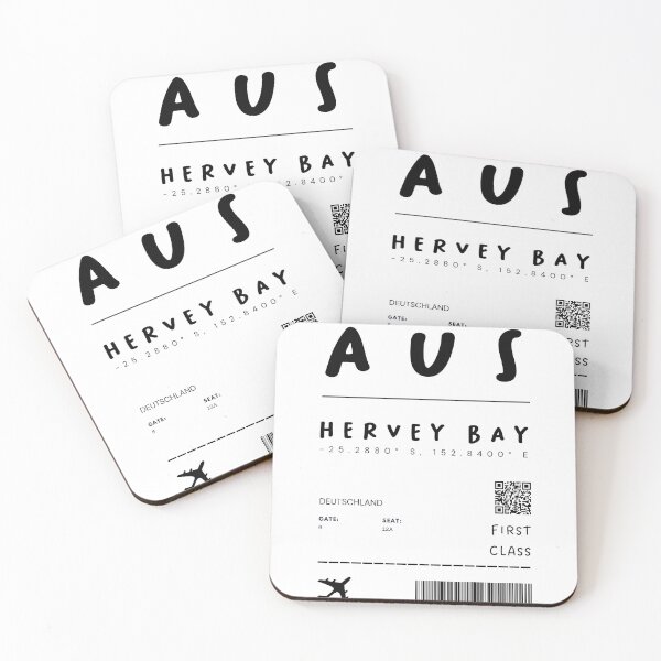 Item preview, Hervey Bay | Plane Ticket Design | Traveling | Tourists designed and sold by RM-Journey.