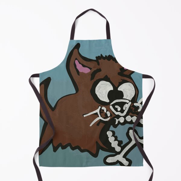 Item preview, Hungry dog chomping on a bone designed and sold by NickysWhimsical.