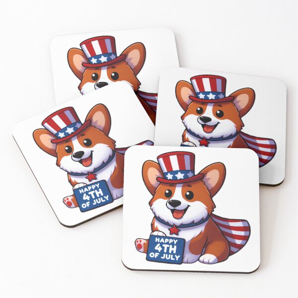 Item preview, Patriotic Corgi Celebrating 4th of July designed and sold by EpicPaws.