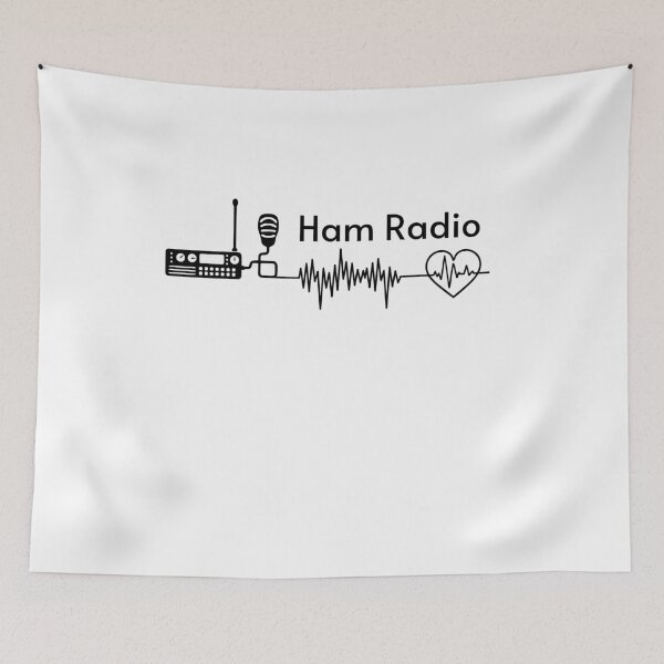 Item preview, Ham Radio Heartbeat Black Version Operator Ham Radio Amateur Radio Cool Gifts For Amateur Radio Lovers Radio Operators Amateur Radio Enthusiast designed and sold by Waves-of-Art.
