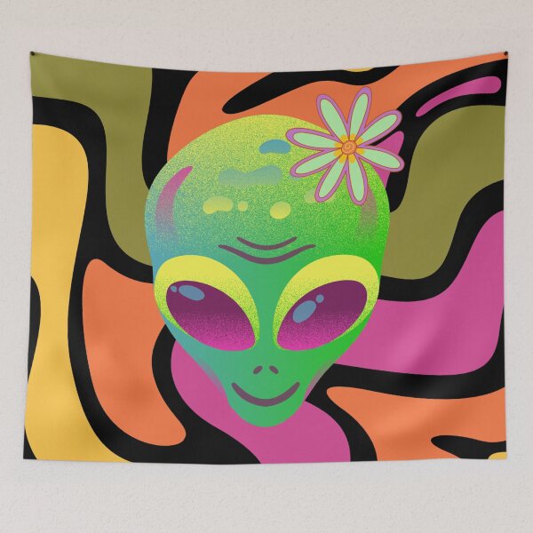Item preview, Psychedelic alien with the flower designed and sold by martin max.