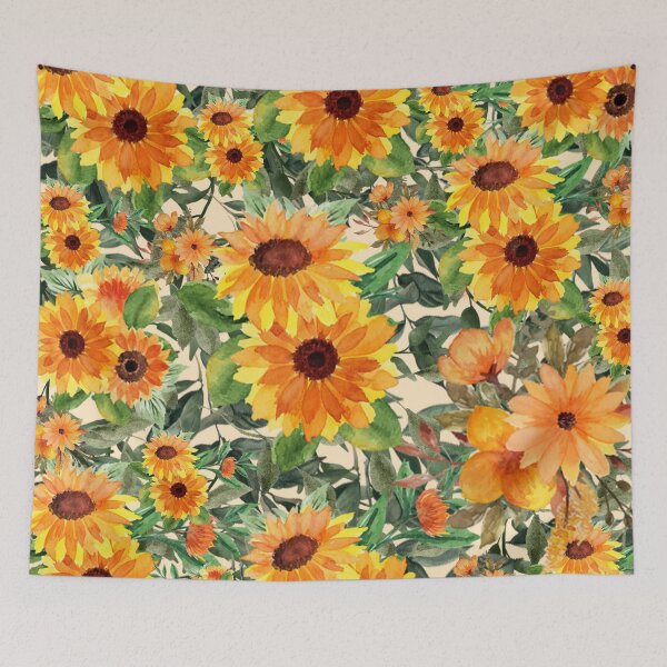 Item preview, Tropical Sunflowers Pattern designed and sold by Y0ussefrizk.