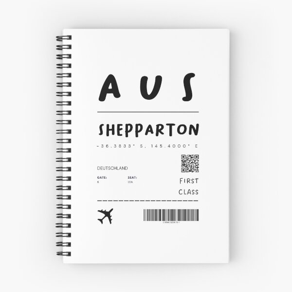Item preview, Shepparton | Plane Ticket Design | Traveling | Tourists designed and sold by RM-Journey.