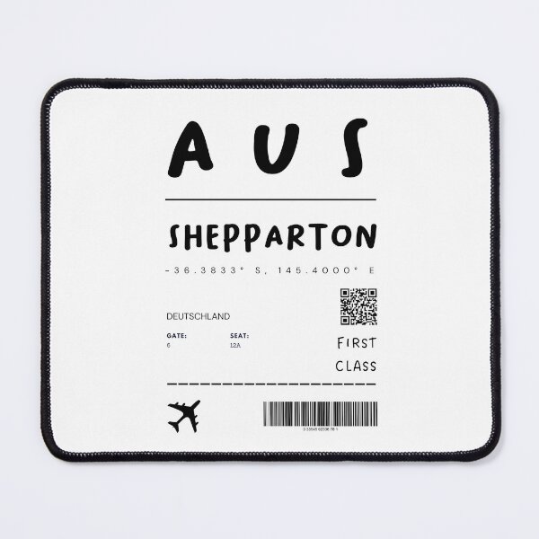 Item preview, Shepparton | Plane Ticket Design | Traveling | Tourists designed and sold by RM-Journey.