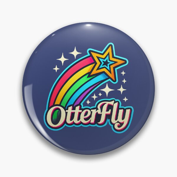 Item preview, Colorful Otterfly rainbow logo with shooting star designed and sold by OtterDesigns.