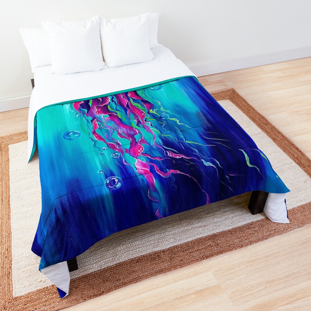 Vibrant Jellyfish Comforter