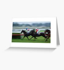 Racing away Greeting Card