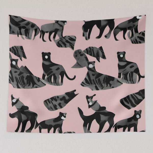Item preview, Elegant Safari: Contemporary Animal Pattern in Soft Pink and Black designed and sold by FreedomToDesign.
