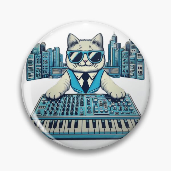 Item preview, cat synthesizer, blue cat  designed and sold by funjaan.