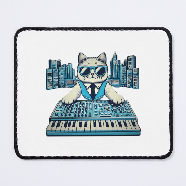 Item preview, cat synthesizer, blue cat designed and sold by funjaan.