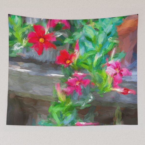 Item preview, Red Mandevilla Flower Vine X132 designed and sold by RichFrancoCars.