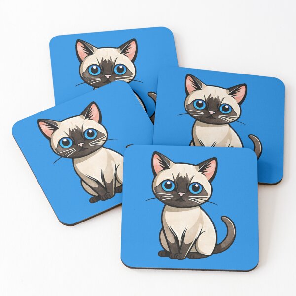 Item preview, Adorable siamese cat designed and sold by strixvariaart.