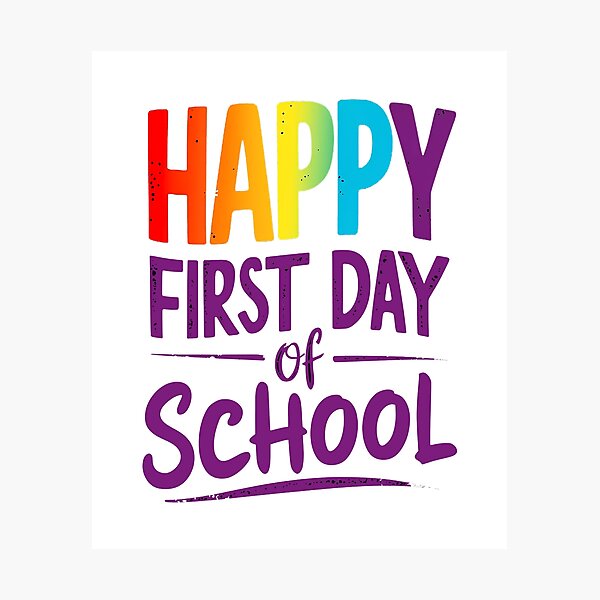 Item preview, Happy First Day of School Rainbow Text designed and sold by Mosaic-97.