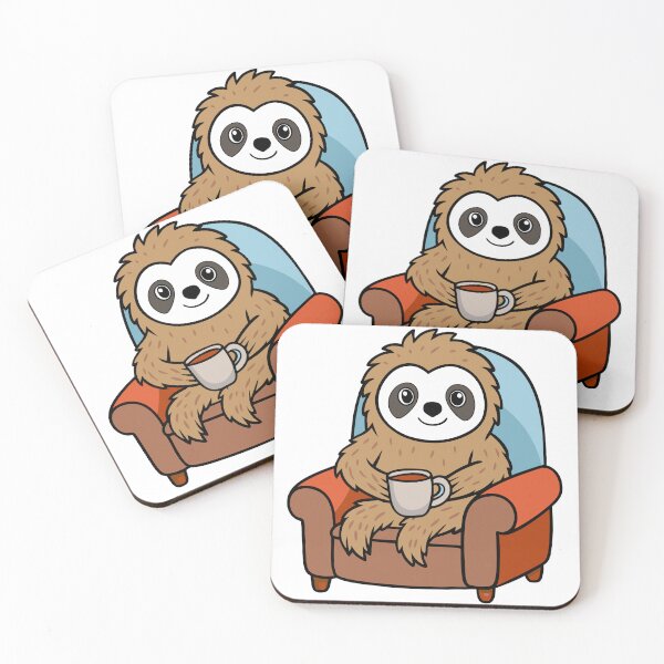Item preview, Fluffy Sloth Holding a Steaming Cup of Coffee designed and sold by omerfdln34.