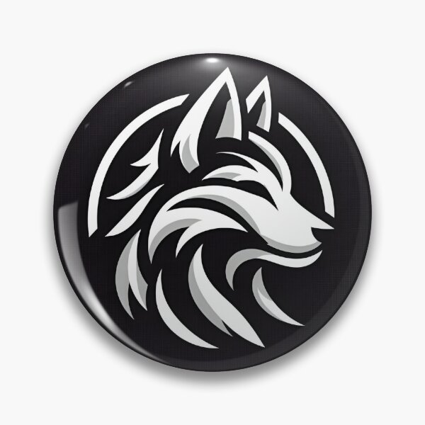 Item preview, Black and white wolf logo designed and sold by mr-artt.