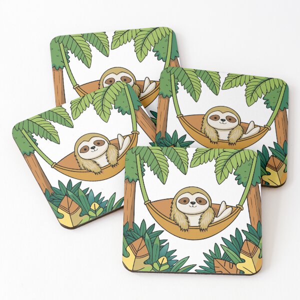 Item preview, Fluffy Sloth Napping in a Hammock designed and sold by omerfdln34.