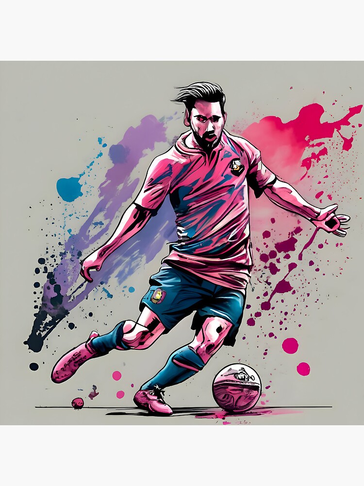 Thumbnail 3 of 3, Pin, Soccer Player Kicking The Ball designed and sold by Patricks-Art.