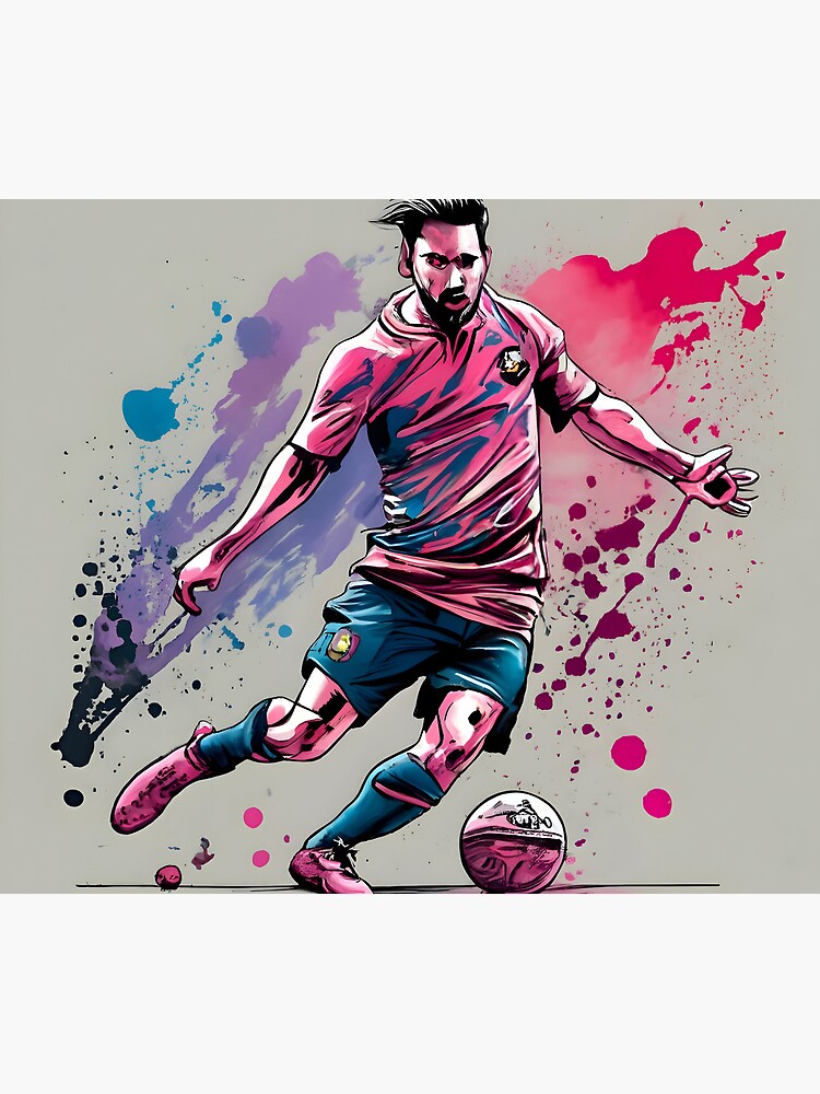 Thumbnail 5 of 5, Mouse Pad, Soccer Player Kicking The Ball designed and sold by Patricks-Art.
