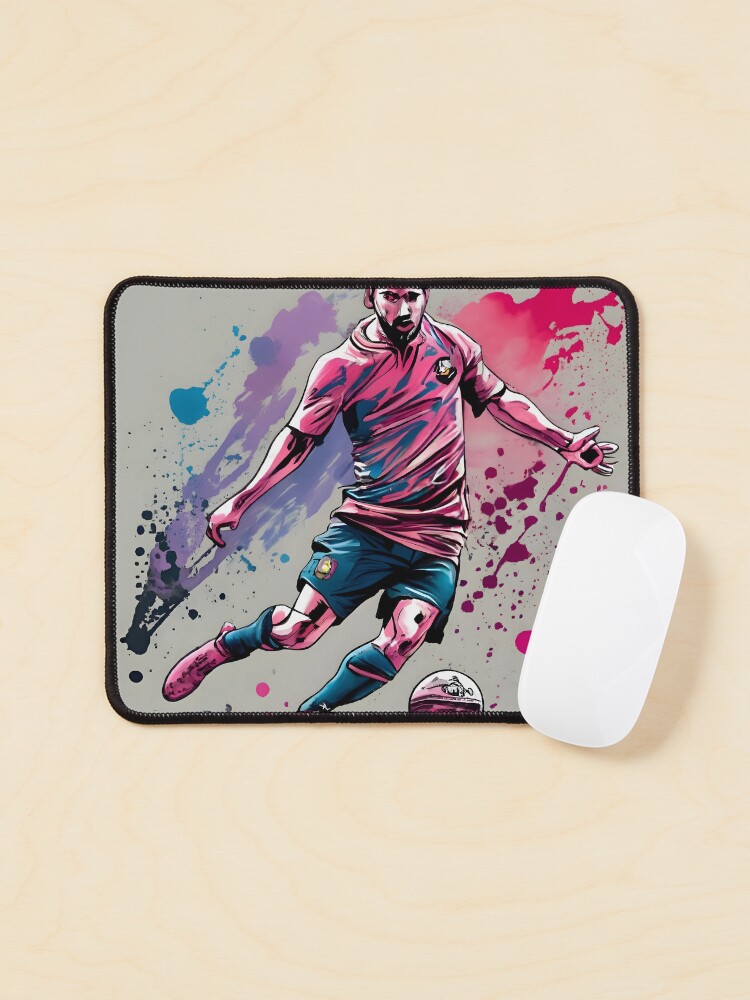 Thumbnail 1 of 5, Mouse Pad, Soccer Player Kicking The Ball designed and sold by Patricks-Art.