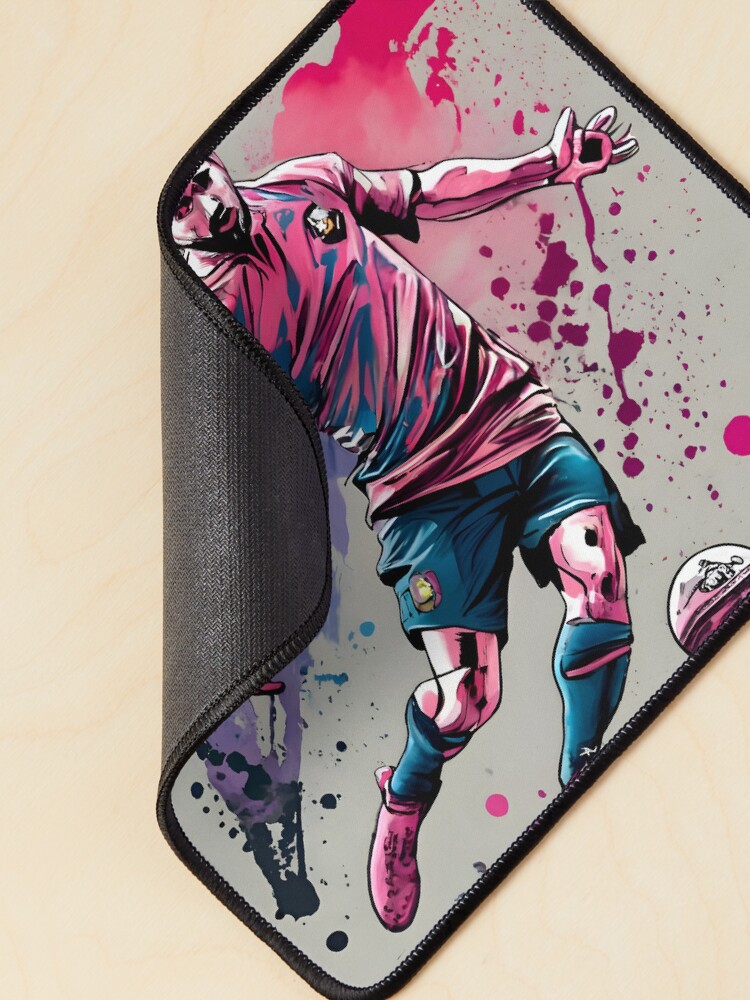 Thumbnail 2 of 5, Mouse Pad, Soccer Player Kicking The Ball designed and sold by Patricks-Art.