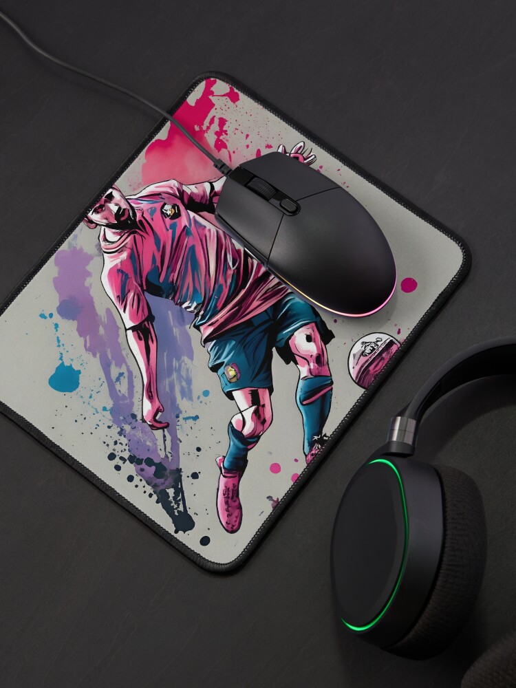 Thumbnail 4 of 5, Mouse Pad, Soccer Player Kicking The Ball designed and sold by Patricks-Art.