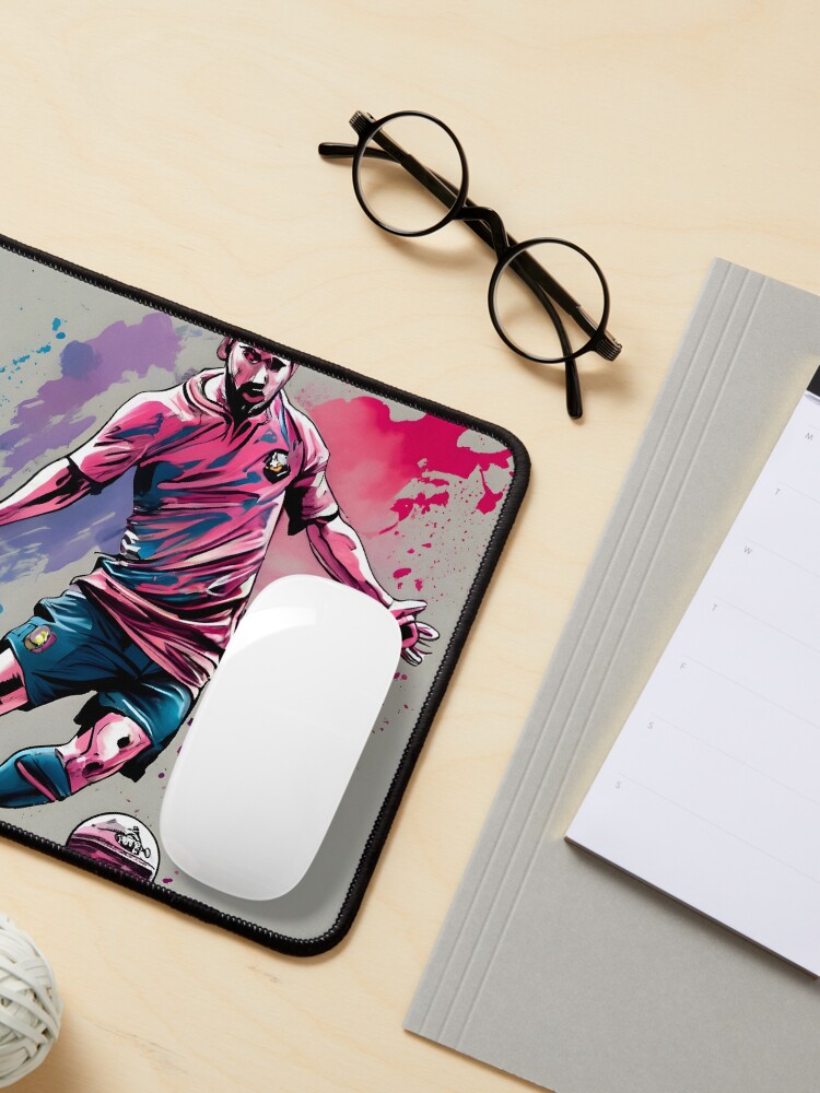 Thumbnail 3 of 5, Mouse Pad, Soccer Player Kicking The Ball designed and sold by Patricks-Art.